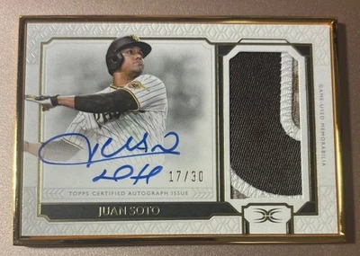 Colección Definitiva Topps 2024 - Parche Autógrafo Enmarcado Juan Soto #FAPC-JS/30 Foto 1 de 2