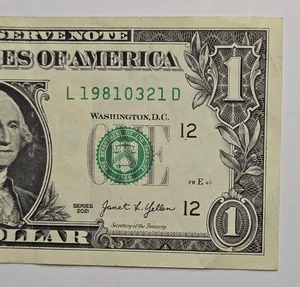 $1 Birthday /Anniversary Note 2021 Series SN L 19810321 D 💥1981 March 21st 🎂🎁 - Picture 1 of 4
