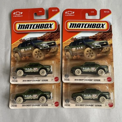 Chevy Colorado Extreme 5/125 2016 Matchbox Matchbox (lote de 4) Desert Endurance Race Foto 1 de 3