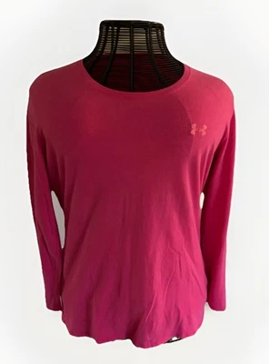 Camisa Atlética Under Armour Para Mujer ALGODÓN CARGADO Rosa Manga Larga Talla XL Foto 1 de 4