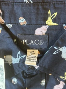 Children’s Place Boys XL 14 Bunny button Down Shirt - Picture 1 of 2