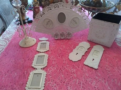 Lote e acessórios de porta-retratos shabby chic - Imagem 1 de 4