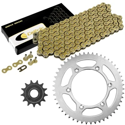 Kit de cadena de transmisión y piñones para Yamaha YZ250F 2012 2013 2014 2015 2016 2017 dorado Foto 1 de 4