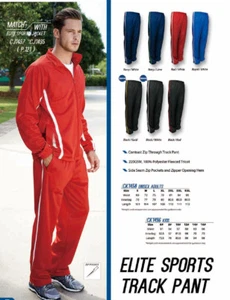 New Unisex Adults Elite Sports Track Pants with Zip Pockets & Zipper Opening Hem - Bild 1 von 8