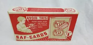 Vintage Advertising Box SAF-GARDS Electrical Outlet Old Display General Store - Picture 1 of 11