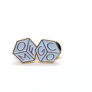 OMFG Co. Pin Dice Lapel Enamel Collectible - Picture 1 of 3