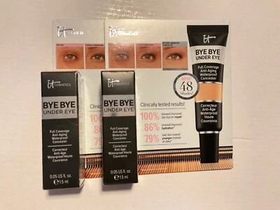 3 IT Cosmetics Bye Bye Under Eye Anti-Ageing Concealer 25 Medium Natural (N) NIB - Image 1 of 3