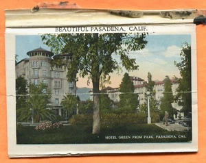 Pasadena & California Missions desplegable vistas de postal sin cubiertas alrededor de 1920 - Imagen 1 de 4