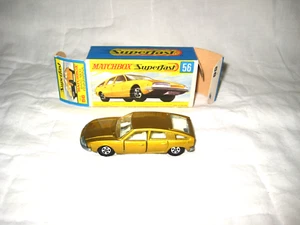 Matchbox MIB 1969 #56 BMC 1800 Pininfarina, Gold SF Transitional in ottime condizioni scatola "SF" - Foto 1 di 6