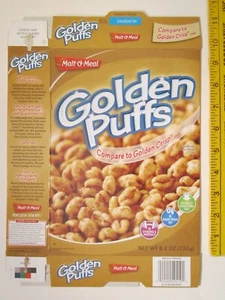 Empty MALT-O-MEAL Cereal Box 2007 GOLDEN PUFFS Z130A10 - Picture 1 of 2