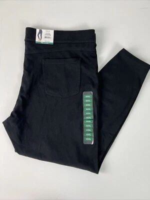 Hue Utopia Womens Leggings Size XXXL 24-26 Plus Mid Rise 00728 Pockets Black A41 - Image 1 of 4