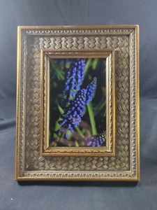 Italian Antique Gold Weave Woven Layered Ornate Picture Photo Frame 4"x6" - Picture 1 of 10