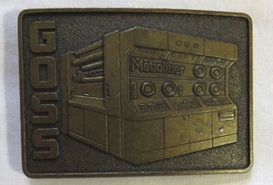 Vintage 1970er Jahre Gürtelschnalle Goss Metroliner Messing - Bild 1 von 3