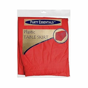 1 of Party Essentials Table Skirts 29? X 96? - Red - Picture 1 of 1