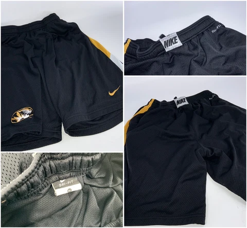 Mizzou Tigers Nike Basketball Short M Men Black Sewn Logo Pockets YGI F3-95 Cover