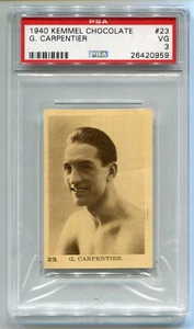 1940 Kemmel Chocolate Vedettes Sportives 23 Georges Carpentier PSA 3 Boxing Card - Picture 1 of 2