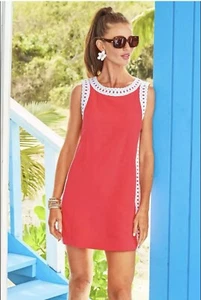 NWT Lilly Pulitzer SADIE Shift Romper, MIZNER RED, Size 14 - Picture 1 of 14