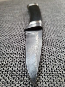 Damast  Messer- Gürtelmesser handgeschmiedet - Bild 1 von 11