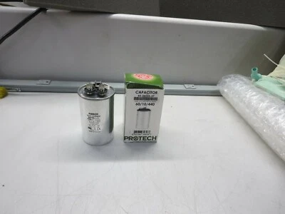 Protech, 43-25133-37, Capacitor, 60/10 uF, 440 VAC, 50/60 HZ, NO PCBs, New  - Image 1 of 4