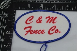 Sew On Patch C & M Fence Co Advertising Patch 4'' x 2.5'' - Picture 1 of 1