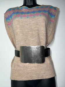 Coach 1941 Black Leather Belt Extra Large Wide Silver Buckle Size S/M - Picture 1 of 11
