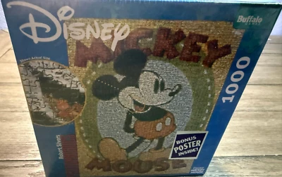 Disney Classic Mickey Mouse Photomosaic Jigsaw Puzzle Poster Buffalo 1000 Pieces - Image 1 of 3