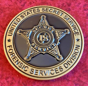 US SECRET SERVICE CHALLENGE COIN / FORENSIC SERVICES DIVISION / NCMEC AMBASSADOR - Bild 1 von 4