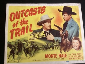 OUTCASTS OF THE TRAIL Vintage set of 7 Lobby Cards 1949 Western Monte Hale