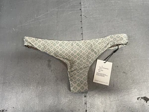 ACACIA Swimwear New White w/ Blue Daisy Print Bottom Women Size Medium  - Picture 1 of 4