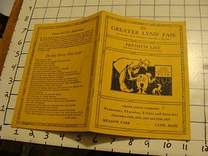 The GREATER LYNN FAIR 1921 booklet spanking cover tractor ad on inside back  - Picture 1 of 3