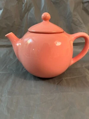 Tetera grande de cerámica coralina Foto 1 de 4