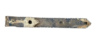 12" Primitive Antique Hand Forged Barn Door Strap Hinge Gate Iron Latch Decor - Picture 1 of 13