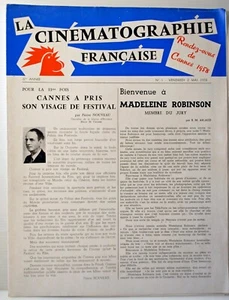 rares revues "RDV de Cannes 1958"-N°1 du 2/5/1958 au N° 18 du 19/05/58~20 pages - Foto 1 di 7