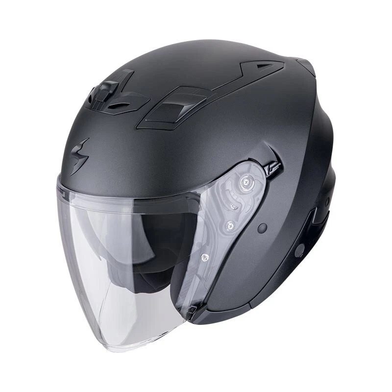 Jet Helm Aus Fiberglas Moto Scorpion Exo Z1 Schwarz Matt Black Helm - Bild 1 von 1