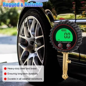 Heavy Duty Digital Tire Pressure Gauge Tyre Air Gauge For Car Truck Motorcycle - Picture 1 of 7