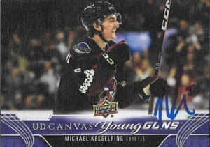 Signed Michael Kesselring UD Young Guns Canvas 23-24 Arizona Coyotes Rookie Card - Picture 1 of 2