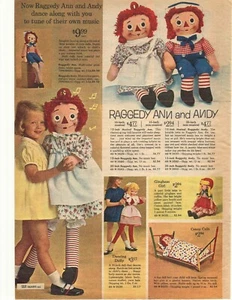 1965 Ragedy Ann and Andy, Miss Clairol Doll, Double Sided Sears Advertisement - Picture 1 of 2