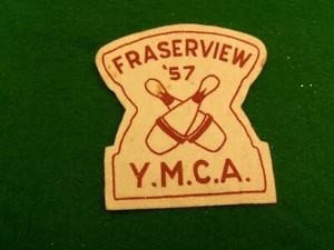 Fraserview '57  Y.M.C.A. felt 5" x 4.5" patch flash youth association B.C.?? - Picture 1 of 2