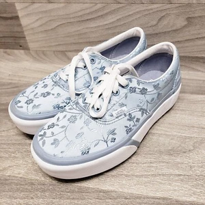 Zapatos de plataforma Vans Era apilados satinados florales azules blancos para mujer talla 7,5 - Imagen 1 de 8