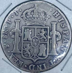 Bolivia Spanish Colonial 8 Reales Carol Carolus IIII 1808 Potosi Mint - Picture 1 of 1