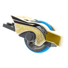 1x Lego Chima Flywheel 2x8 Wheel Blue Eagle White Gold 70101 11111pb02 11125c01