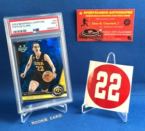 2023-24 Bowman University Chrome / CAITLIN CLARK RC #34 /IOWA / PSA 9 SAPPHIRE - Picture 1 of 4