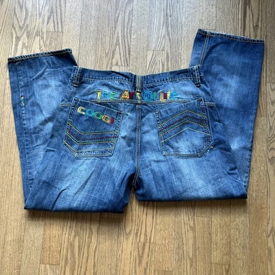 Vtg COOGI Baggy 2000s Y2k Embroidered Jeans Sz 44x35 Skater Hip Hop - Image 1 of 4