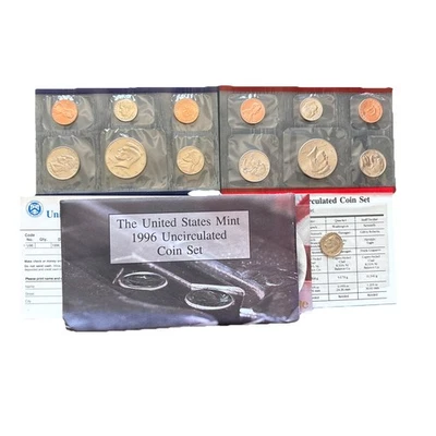 1996 U.S. Mint Uncirculated Set 11 Different Coins Philadelphia & Denver W Dime - Image 1 of 4