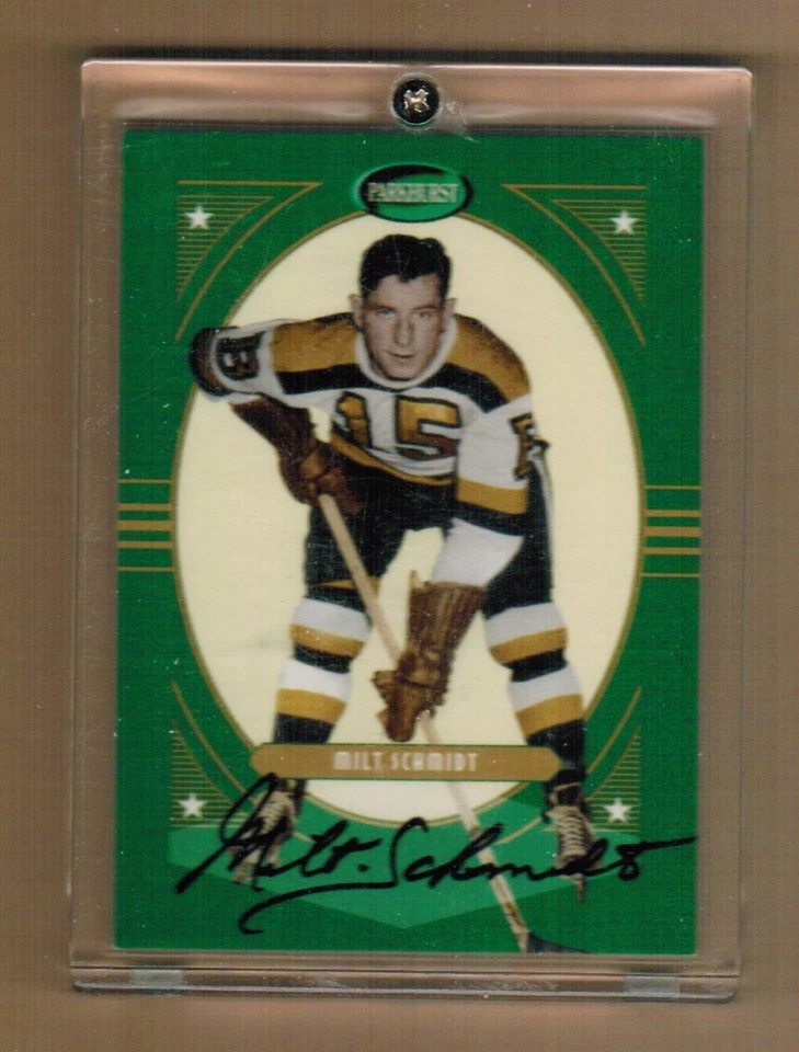 2001-02 , 01-02 , PARKHURST , VINTAGE AUTOGRAPH , BRUINS , MILT SCHMIDT - Image 1 of 1