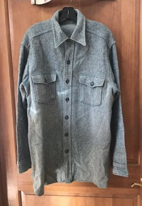 Vintage L.L. Bean Northwoods Shirt Wool Flannel Large Long Shacket Heavy 70s 80s - Picture 1 of 13