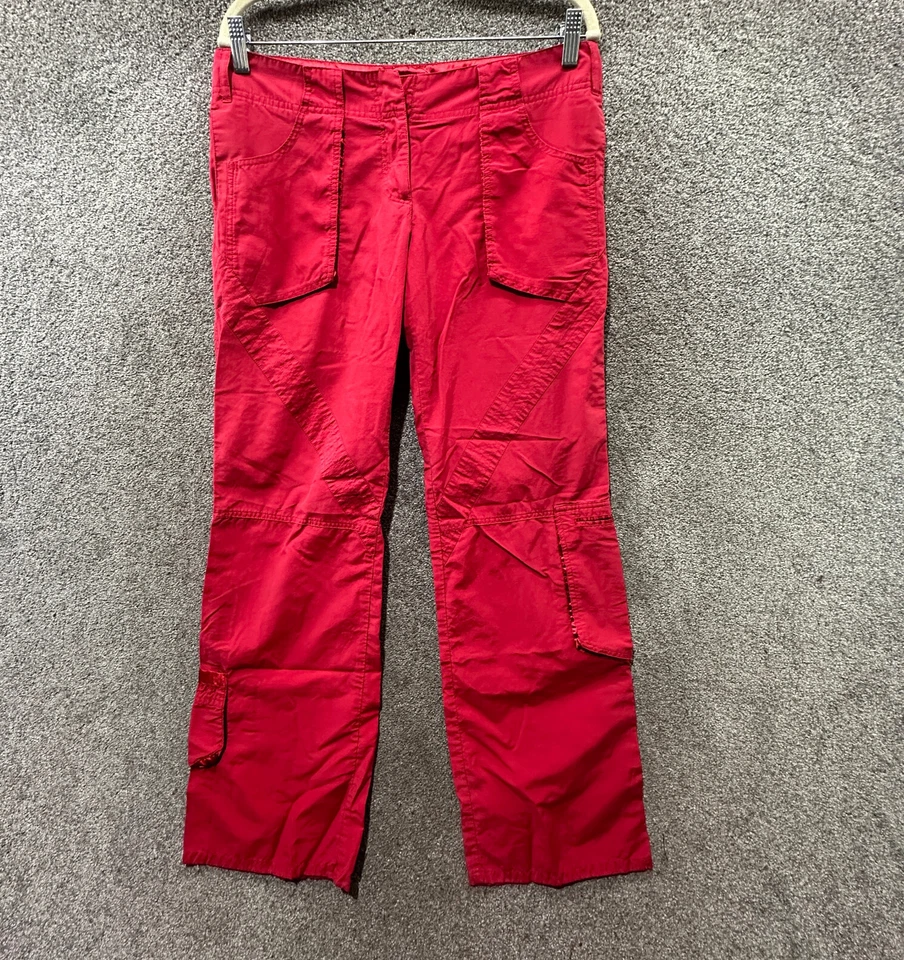 Vintage 90s/Y2k Miss Me Cargo Pants Women Large Red Low Rise - Image 1 of 4