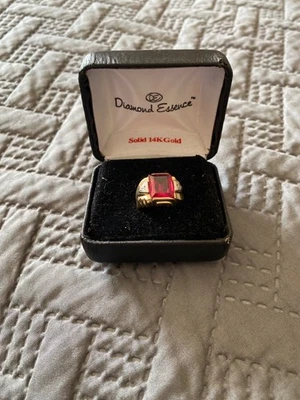 Mens 10kt to 14kt Gold Ruby And Diamond Ring Lowest Price Yet - Image 1 of 4