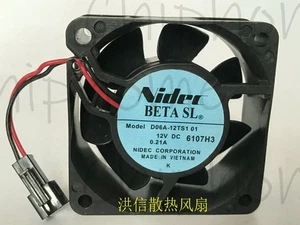 Nidec D06A-12TS1 01 DC12V 0.21A 6CM 60*60*25 6025 cooling fan - Picture 1 of 3