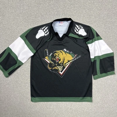 Utah Grizzlies Jersey Youth Size Small 6-8 Black Logo Hockey ECHL Park Antony - Image 1 of 4
